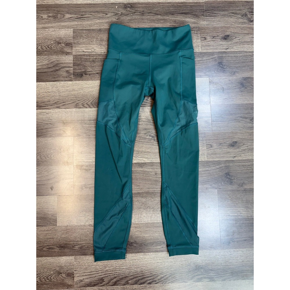 Member's Mark Compression Ankle Leggings Astro Teal Mesh Pockets SAM21FAB24 S
